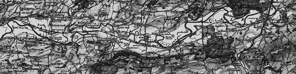 Old map of Dryslwyn in 1898