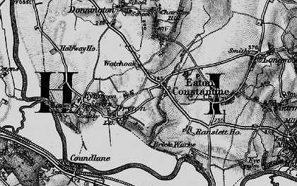 Old map of Dryton in 1899
