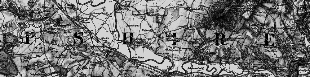 Old map of Dryton in 1899