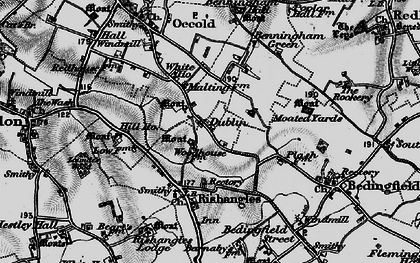 Old map of Dublin in 1898