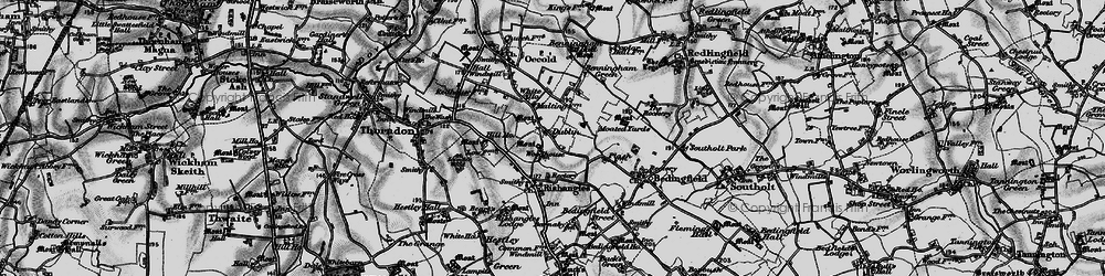 Old map of Dublin in 1898