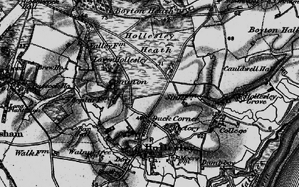 Old map of Bussock Woods in 1895
