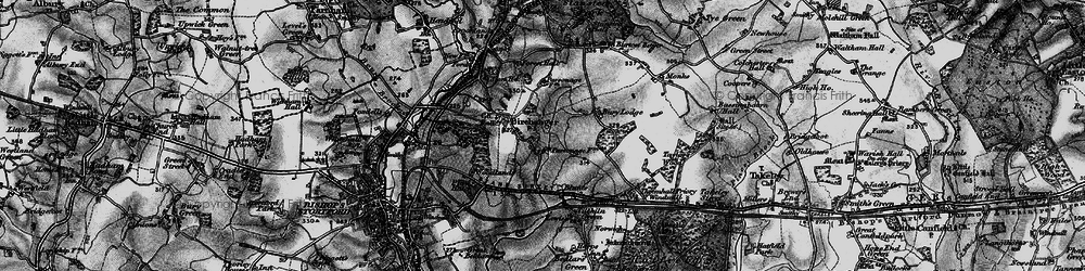 Old map of Duck End in 1896