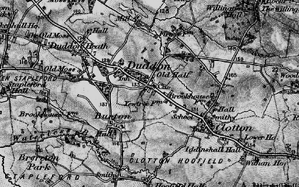 Old map of Duddon in 1897