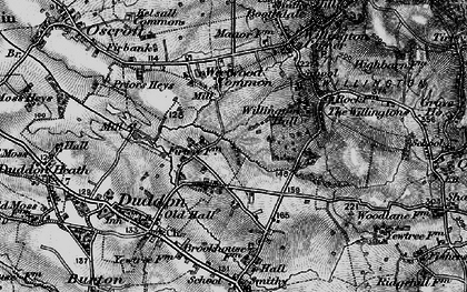 Old map of Duddon Common in 1897