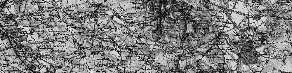 Old map of Duddon Common in 1897