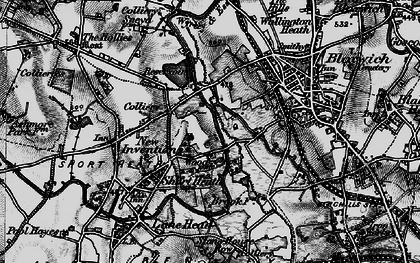 Old map of Wyrley and Essington Canal in 1899