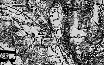 Old map of Duffield in 1895
