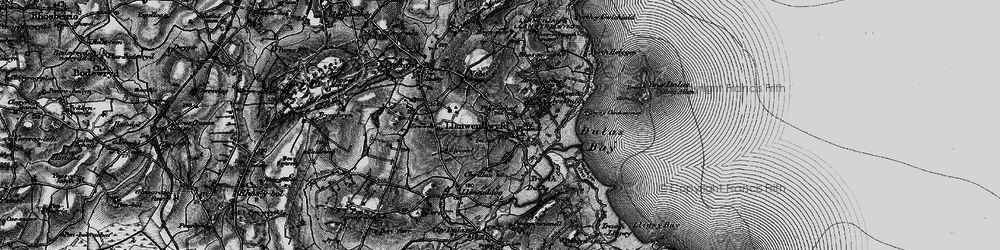 Old map of Ynys y Carcharorion in 1899