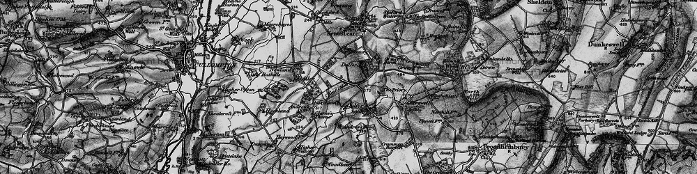 Old map of Dulford in 1898