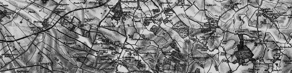Old map of Dullingham Ley in 1898