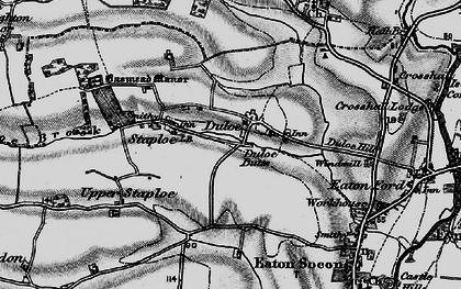 Old map of Duloe in 1898