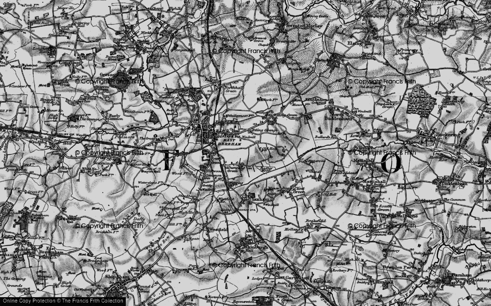 Old Map of Dumpling Green, 1898 in 1898