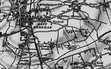 Old map of Dumpling Green in 1898
