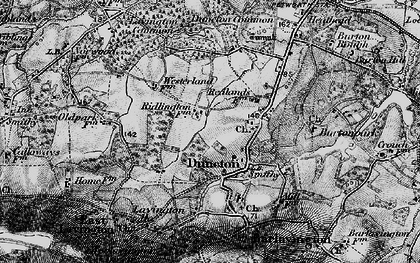Old map of Duncton in 1895