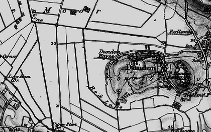 Old map of Dundon Hayes in 1898