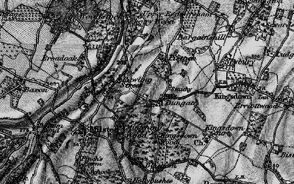 Old map of Dungate in 1895