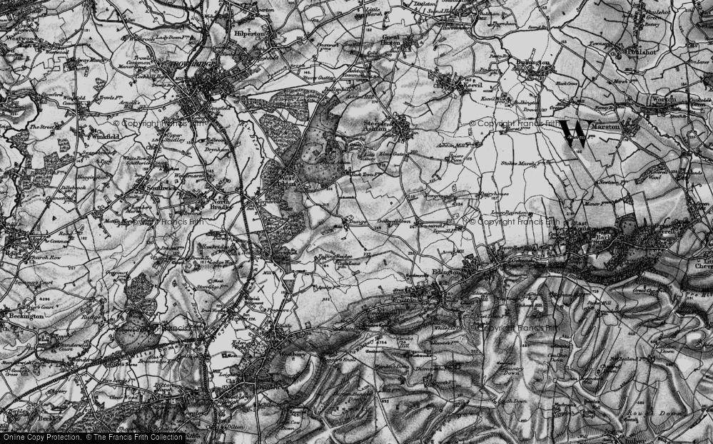 Old Map of Dunge, 1898 in 1898