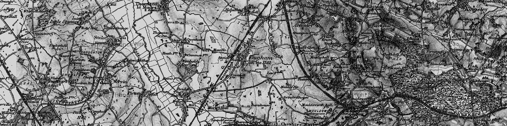 Old map of Dunham-on-the-Hill in 1896