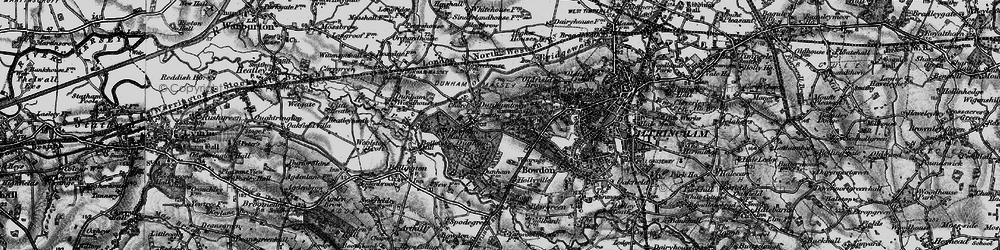 Old map of Dunham Massey Hall in 1896