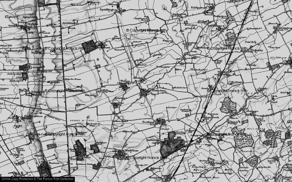 Old Map of Dunholme, 1899 in 1899