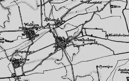 Old map of Dunholme in 1899