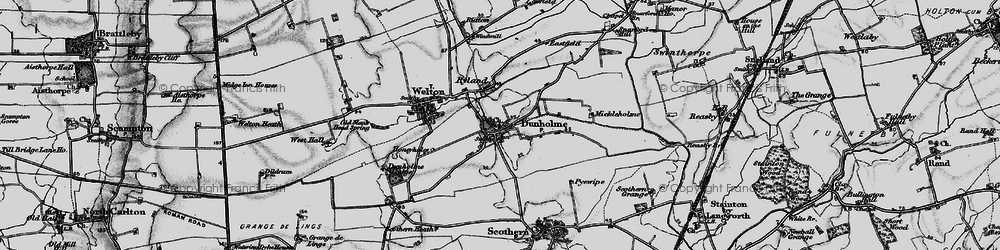 Old map of Dunholme in 1899