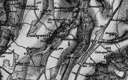 Old map of Dunkeswell in 1898
