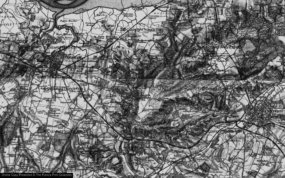 Old Map of Historic Map covering Boughton Hill in 1895