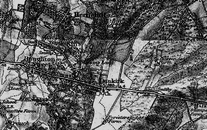 Old map of Dunkirk in 1895