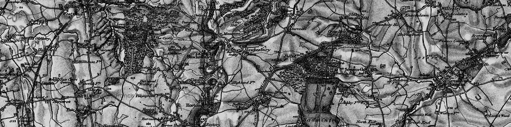 Old map of Dunkirk in 1897