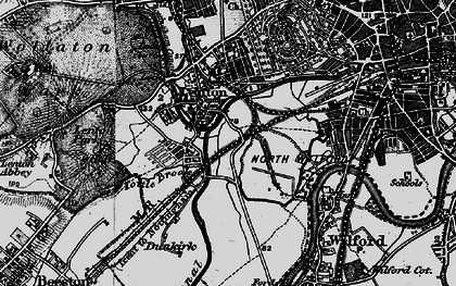 Old map of Dunkirk in 1899