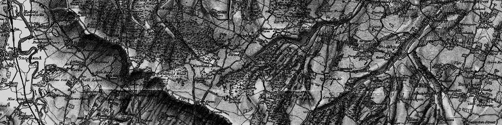 Old map of Monkdown Wood in 1895