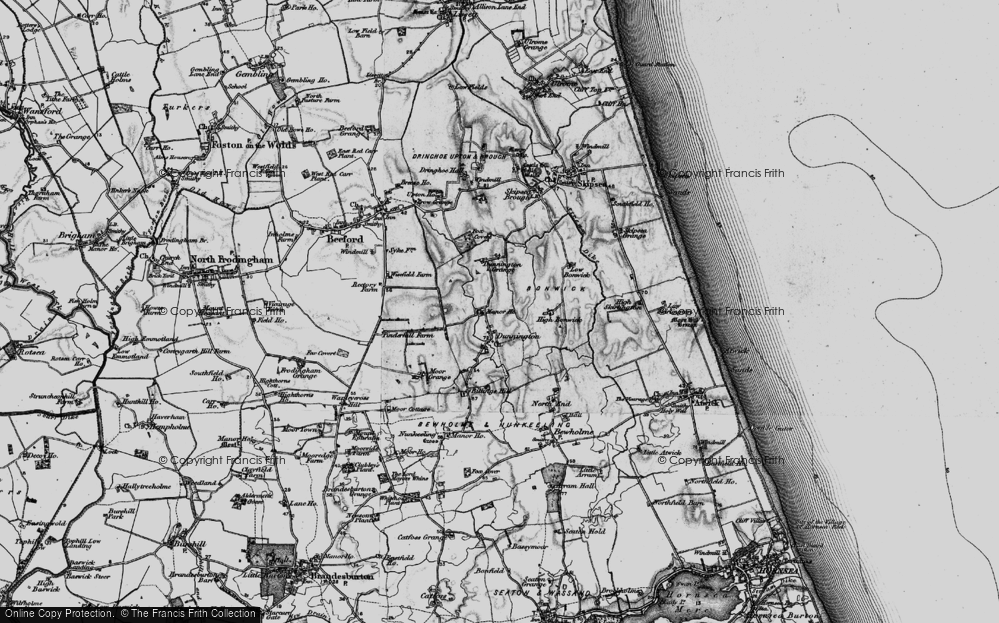 Old Map of Dunnington, 1897 in 1897