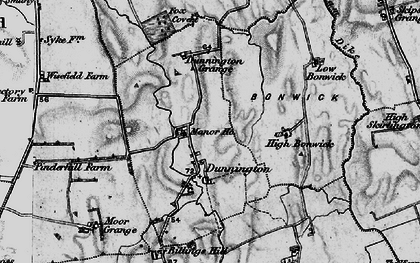 Old map of Dunnington in 1897