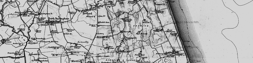 Old map of Dunnington in 1897