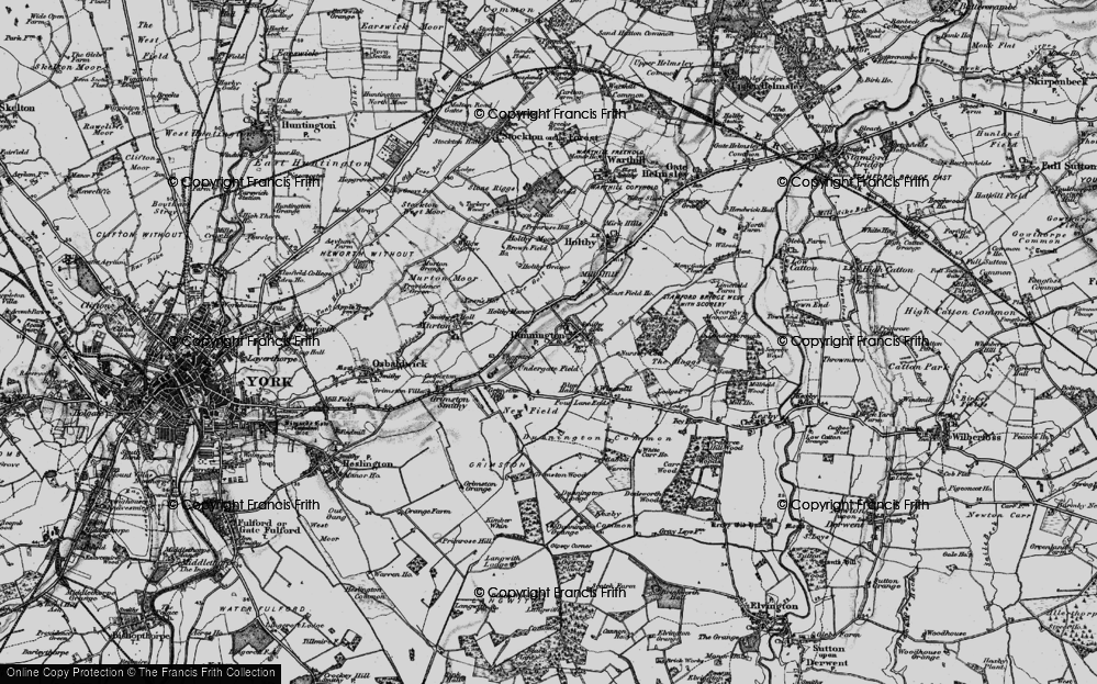 Old Map of Dunnington, 1898 in 1898