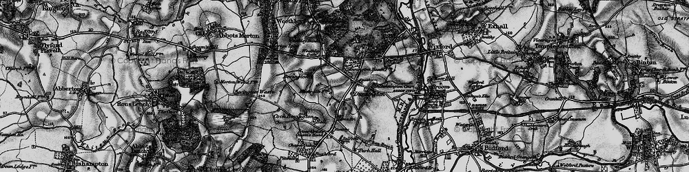 Old map of Evesham Lodge in 1898