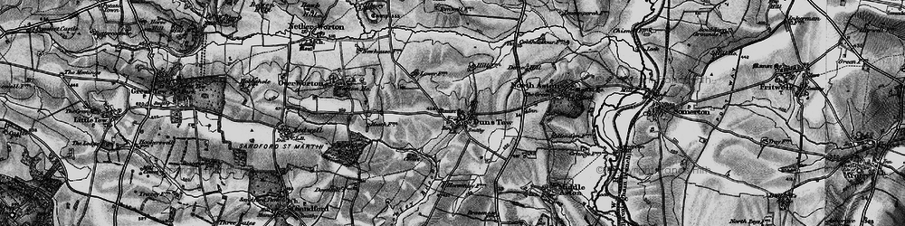 Old map of Duns Tew in 1896