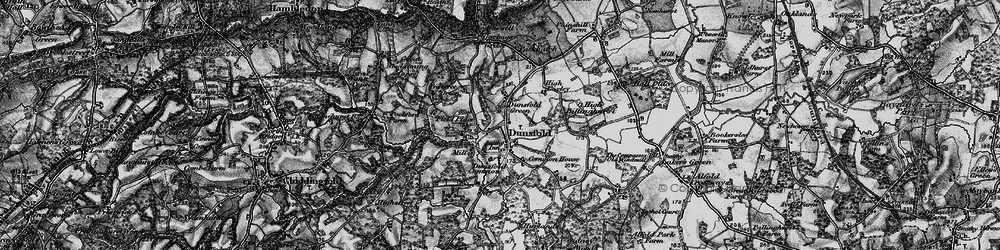 Old map of Dunsfold in 1896