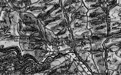Old map of Dunsford in 1898
