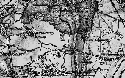 Old map of Dunstall Common in 1898
