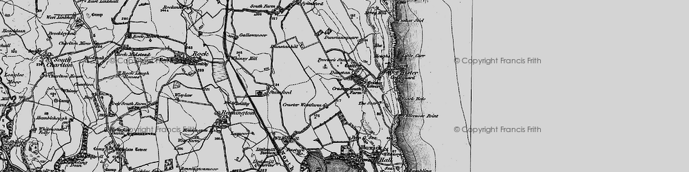 Old map of Dunstan in 1897