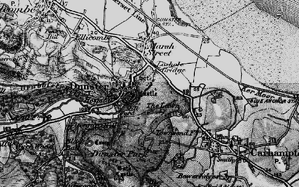 Old map of Dunster in 1898