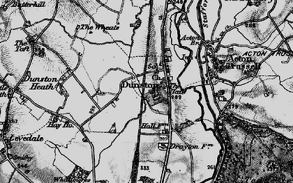 Old map of Dunston in 1898