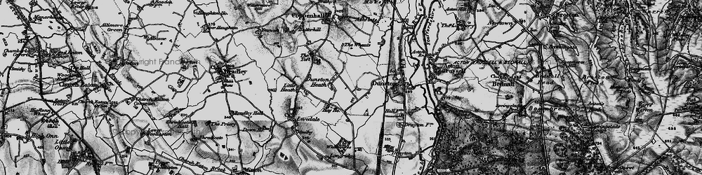 Old map of Dunston Heath in 1898