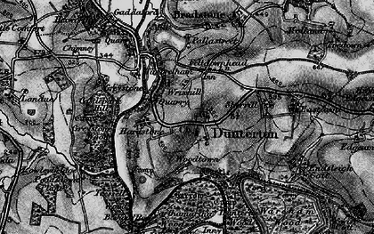 Old map of Dunterton in 1896