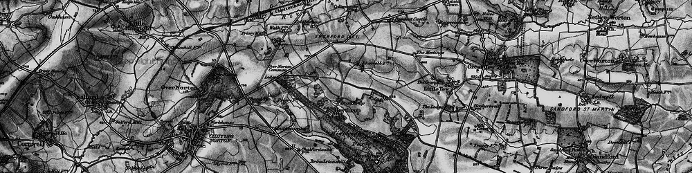 Old map of Dunthrop in 1896