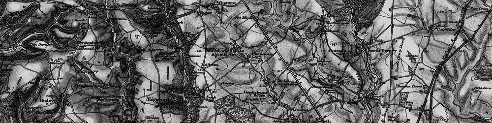 Old map of Duntisbourne Abbots in 1896