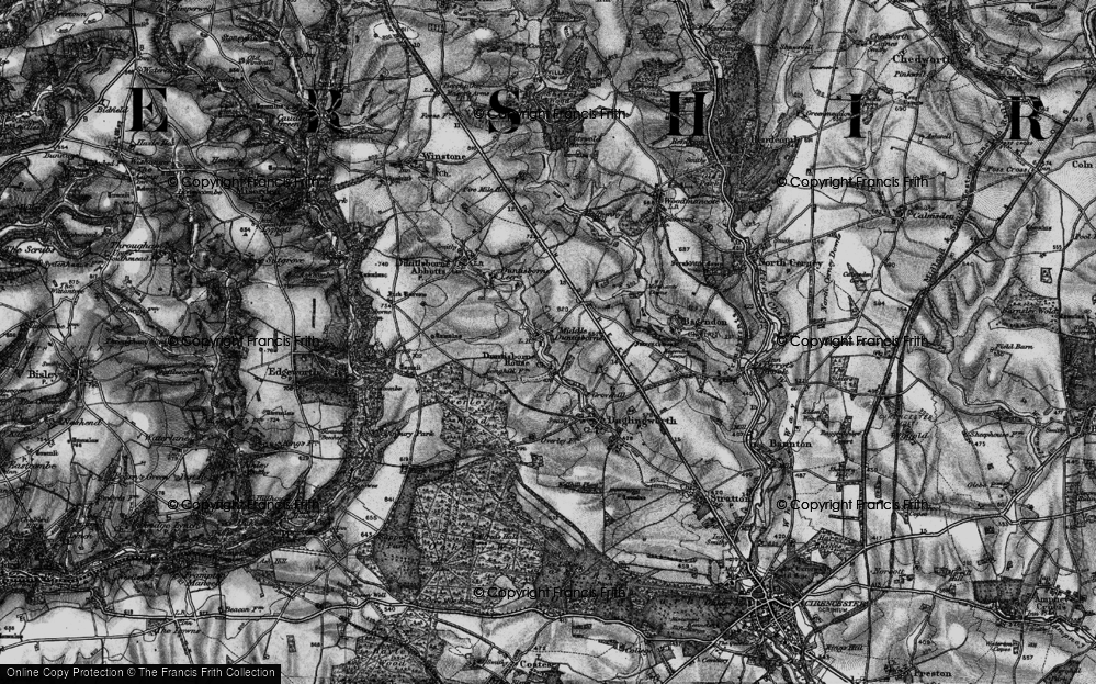 Old Map of Duntisbourne Rouse, 1896 in 1896